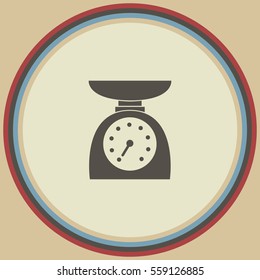 Kitchen scales icon, vector design