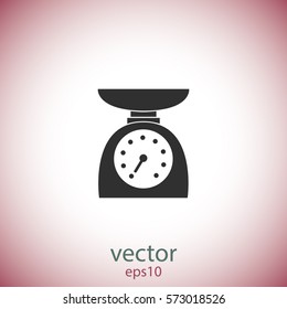 Kitchen scales icon, vector design