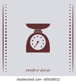 Kitchen scales icon, vector design