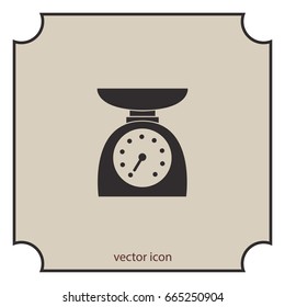 Kitchen scales icon, vector design