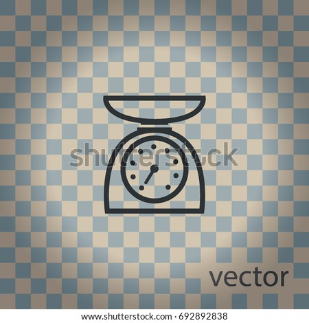 Kitchen scales icon, vector design
