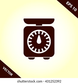 kitchen scales icon. kitchen scales vector illustration