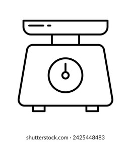 Kitchen Scales icon vector strock illustration