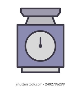 Kitchen scales illustrated on white background