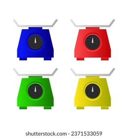 Kitchen scales illustrated in vector on background