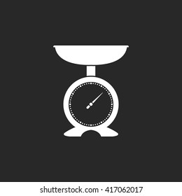 Kitchen scales sign simple icon on  background