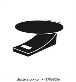 Kitchen scales sign simple icon on  background