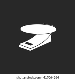 Kitchen scales sign simple icon on  background