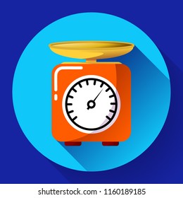 kitchen scales for weighing food flat scales icon