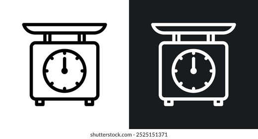 Kitchen scalesline in Thin line black color. flat simple vector symbols illustration.