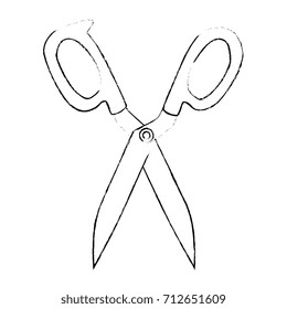 kitchen scissors isolated icon