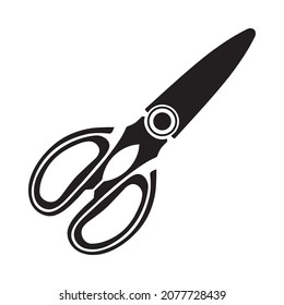 Kitchen Scissors Shears Icon Design. Symbol Of Cooking Utensils. Vector Illustration Symbol Icon Clip Art Isolated On White Background.