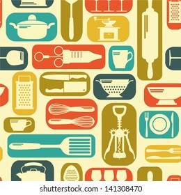 Kitchen seamless background