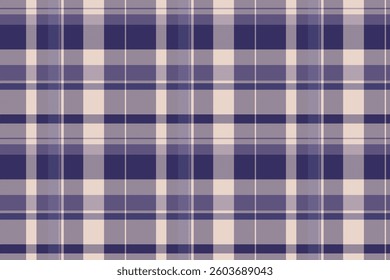 Kitchen seamless fabric texture, gentleman vector pattern check. 40s tartan plaid background textile in indigo and light colors palette.