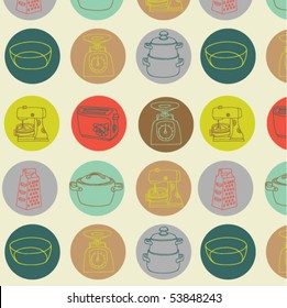 kitchen seamless pattern