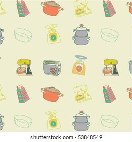 kitchen seamless pattern