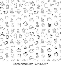 Kitchen seamless pattern