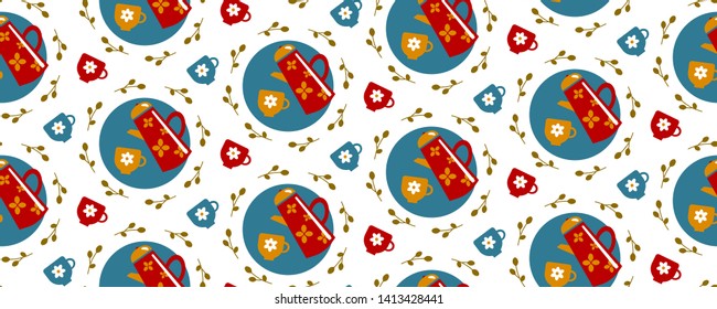 Kitchen seamless pattern decorative design