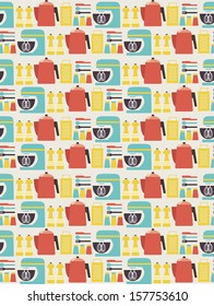 kitchen seamless pattern design. vector illustration