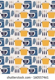 kitchen seamless pattern design. vector illustration