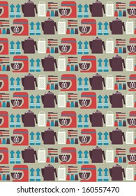 kitchen seamless pattern design. vector illustration