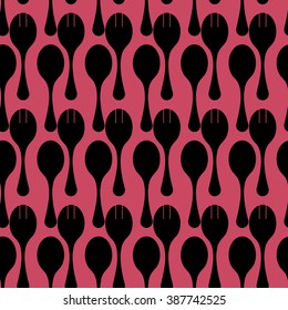 Kitchen seamless pattern vector with fork and spoon. Kitchen item can be used for wallpaper, cover fills, web page background, surface textures.