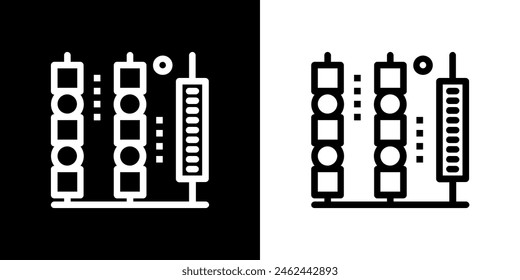 Kitchen set. Cooking tools. Restaurant. Silhouette image. Black image.