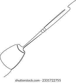 kitchen set drawing by simple continuous line. minimalist kitchen set concept. vector. simple line. single line.