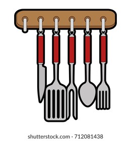 kitchen set equipment hanging