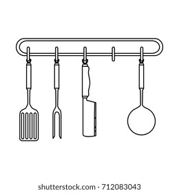 kitchen set equipment hanging