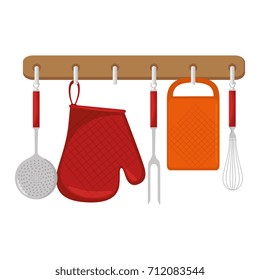 kitchen set equipment hanging
