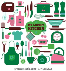 Kitchen set icon.