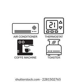 kitchen set icon , furniture set icon