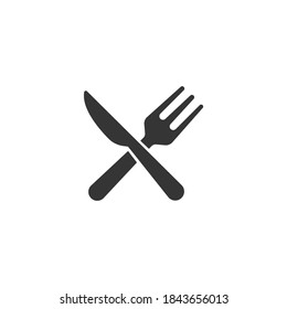 Kitchen Set Icon Isolated on Black and White Vector Graphic