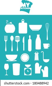 kitchen set icon. vector illustration