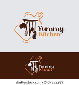 Kitchen Set Logo, Restaurant Bakery Food Logo Design