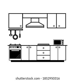 Juego de cocina, moderna ilustración de diseño