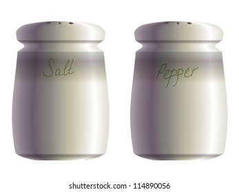Kitchen set of salt and pepper boxes. Eps10