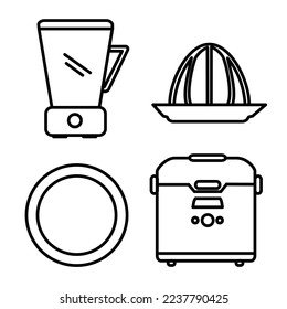 Kochset, Vektorsymbol einzeln auf weißem Hintergrund, Vektorgrafik, Kochgeschirr, Küchengeschirr