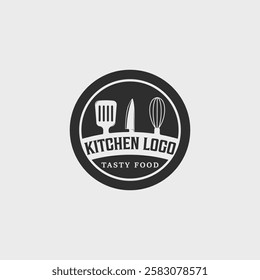 kitchen set vintage logo vector illustration template icon graphic design