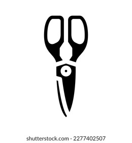 kitchen shears kitchen cookware glyph icon vector. kitchen shears kitchen cookware sign. isolated symbol illustration