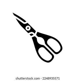 kitchen shears glyph icon vector. kitchen shears sign. isolated symbol illustration