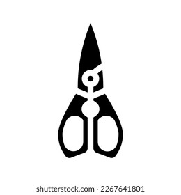 kitchen shears glyph icon vector. kitchen shears sign. isolated symbol illustration