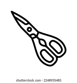 kitchen shears line icon vector. kitchen shears sign. isolated contour symbol black illustration