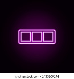 kitchen shelves neon icon. Elements of home things set. Simple icon for websites, web design, mobile app, info graphics