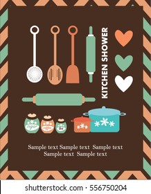 Kitchen shower invitation card