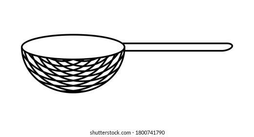 KITCHEN SIEVE ON A WHITE BACKGROUND IN VECTOR