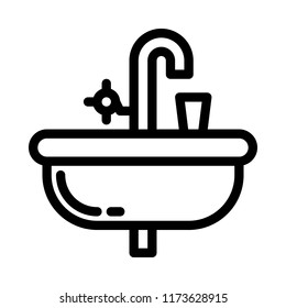 Kitchen Sink Icon Vector