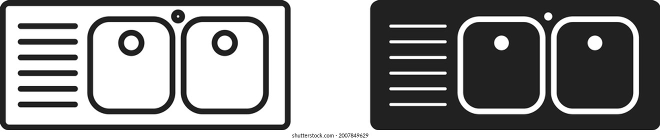 kitchen sink icon , vector