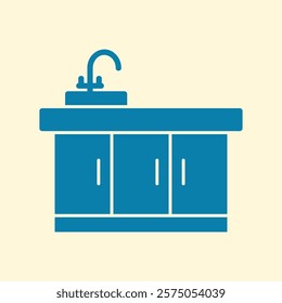 Kitchen sink trendy creative cute abstract vector illustration colorful useful design.eps